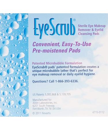 Eye Scrub Sterile Makeup Remover & Eyelid Cleansing Pads - Gentle & Effective - Buy Online on GoSupps.com