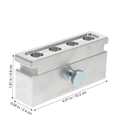 NOLITOY Aluminum Alloy 4 Hole Lipstick Mold Set | DIY Lip Tint Lip Balm & Lip Gloss Kit | Perfect Lipstick Maker Tools 10.2X4.6cm Silver - Buy Online on GoSupps.com