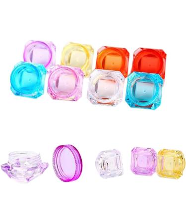 Yopeissn Cosmetic Sample Container Plastic Clear Cosmetic Pot Jars with Screw Cap Lid for Eye Shadow Nails Powder Jewelry - Buy Online on GoSupps.com
