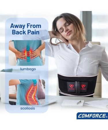 Back Brace for Lower Back Pain | Adjustable Copper Compression Support Belt for Men & Women | Relief for Sciatica Scoliosis & Herniated Disc - Buy Online on GoSupps.com