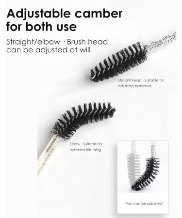 Eyelash Brush - Mascara Wand Tube | Mascara Clippers Brush | Spoolie Brush Eye Lash Extensions Mascara Wands Tube Rhinestone Makeup Tool Applicator Light Pink - Buy Online on GoSupps.com