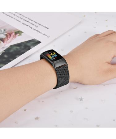 KOREDA 2 Pack Stainless Steel Bands for Fitbit Charge 5 - Graphite/Black - Buy Online on GoSupps.com