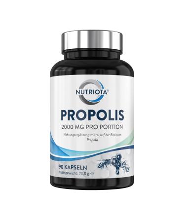 Propolis 2000mg |90 high -dose propolis capsules |Natural support of the immune system relief of sore throat and strong antioxidant - Nutriota - Buy Online on GoSupps.com