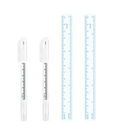 TIESOME 2pcs Double-Ended Precise Brow Pencil Professional Makeup Micro Brow Pencil Create Natural-Looking Brows lasting Eye Makeup Smudge-Proof Waterproof Eyebrow Pencil(White Barrel)