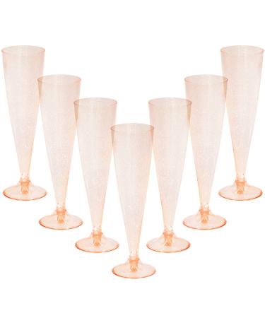Homy Feel Rose Gold Glitter Plastic Rose Gold Wine Glasses 30 Pack 5OZ Champagne Flutes Disposable for Party Plastic Champagne Flutes Mimosa Bar Glasse - Buy Online on GoSupps.com