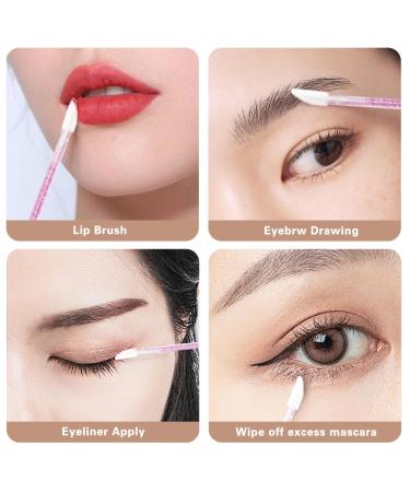 300 Pcs Disposable Lip Brushes - Glitter Crystal Rod Lip Gloss Applicators | Makeup Tool for Lipstick & Lip Scrub - Crystal Pink - Buy Online on GoSupps.com