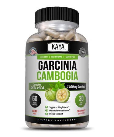 Kaya Naturals - Garcinia Cambogia - Soy Free Non-GMO and Gluten Free Natural Ingredients for Overall Wellness (60 Vegetable Capsules)