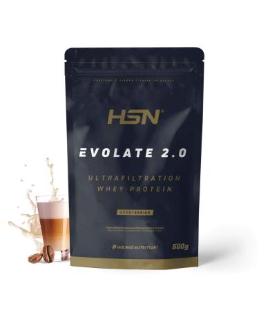 HSN HSN Evolate 2.0 Whey Protein Isolate | Coffee Milk Flavour 500g 16 Takes Per Pack | Whey Protein Isolate CFM + Digestive Enzymes | Non-GMO Vegan Gluten Free & Soy Free
