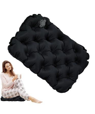 Inflatable Cushion Seat | Portable Air Sitting Cushion Air Inflatable Pressure Relief Seat Cushion for Wheelchair Car Home Black