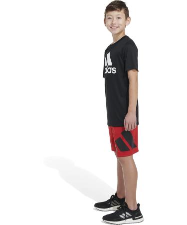 adidas Boys' Big Aeroready Performance Shorts 14-16 - Scarlet - Buy Online on GoSupps.com