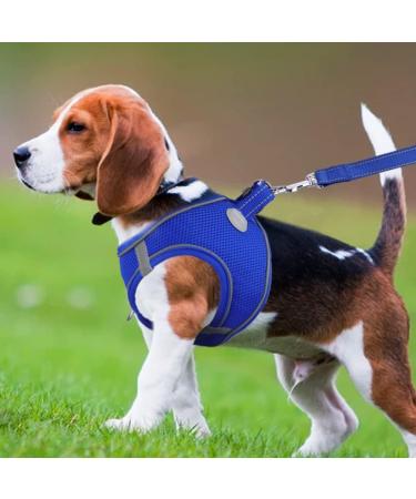 Joyal Dog Harness | Reflective Soft Padded Air-Mesh Breast Dishes for Medium & XL Dogs Royal Blue (55-61cm) - Buy Online on GoSupps.com