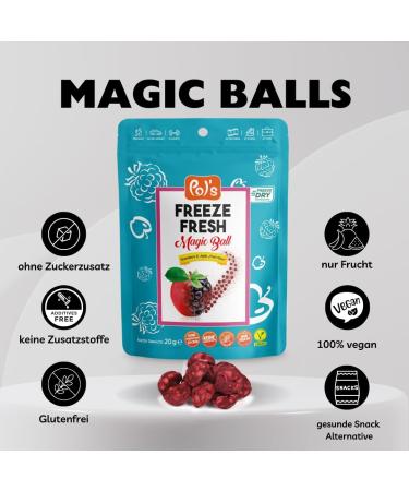  POL'S Pol's Freeze Fresh Magic Ball Blackberry & Apple "Fruit" Healthy Snack 100% Fruit Innovative Snack Perfect on the Go Ideal for Dieting No Additives No Added Sugar - Buy Online on GoSupps.com