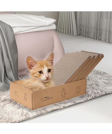4-Pack Reversible Cat Scratch Pad | Durable Recyclable Cardboard | Rest, Grind Claws & Play | Cat Scratcher Box - Buy Online on GoSupps.com