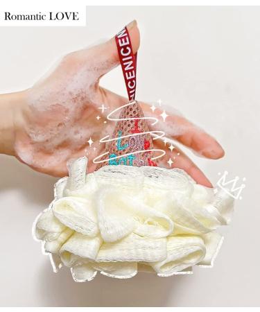 Loofah Bath Sponge Set of 6 - Soft Exfoliating Long-Handle Mesh Body Poufs for Silky Skin - Ideal for Men & Women - Buy Online on GoSupps.com