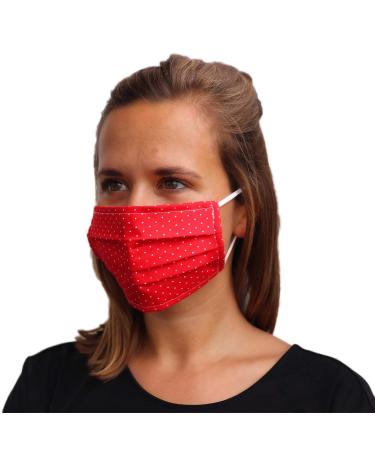 Lievd children makeshift mask red s reusable i washable face mask made of 100% cotton eco-tex 100 |Made in Germany i 2-layer fabric community mask mouth protection for school