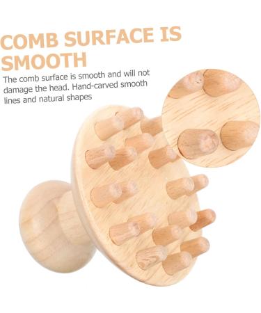 Healeved Wooden Massage Comb - Scalp Gua Sha Head Massager for Hair Washing & Dandruff Relief | Creative Beech Hand Massage Device for Adults & Kids - Buy Online on GoSupps.com