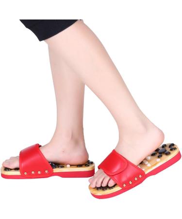 Shop Verdant Touch Reflexology Foot Massage Slippers - Acupuncture Health Care Shoes in Red Size 38 for Ultimate Comfort - Buy Online on GoSupps.com