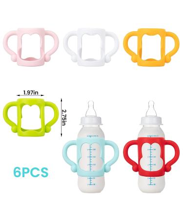 NASHARIA Baby Bottle Holder 6 PCS Multicolor - Hands-Free Feeding for Dr. Brown's Baby Bottles - BPA-Free Easy Grip Design - Buy Online on GoSupps.com