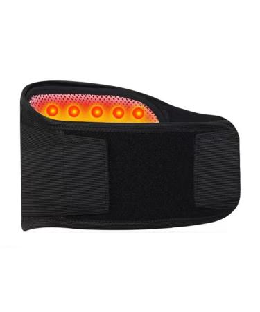 Self -heated waist support belt magnetic therapy back support for men women pain relief double compression lumbar support belt back support belt (color: black size: l/la l/large black black