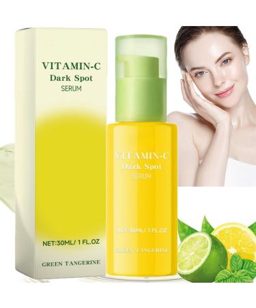 Green Tangerine Vitamin C Serum Hyaluronic Acid Serum for Face Dark Spot Remover Facial Serum Vitamin C Serum for Face Brightening Moisturizing Facial Serum Anti-Dark Spot Serum Face Serum for Women