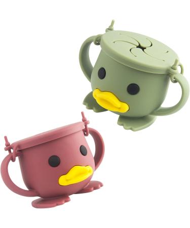 Silicone Snack Cup for Toddlers - Spill Proof Baby Snack Catcher | BPA-Free, Dishwasher Safe Endive Container - Buy Online on GoSupps.com