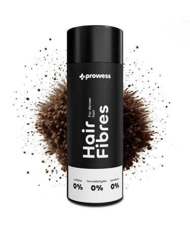 Prowess Brown Hair Fiber - 27g - Natural & Vegan - Texturizes & Densifies - Hair Densifying Powder for Men & Women - Cotton Hair Fiber - Formaldehyde and Sulfate Free