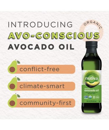 Nutiva Organic Steam-Refined Avocado Oil 16 Fl Oz - 100% Pure, USDA Organic, Non GMO - Ideal High-Heat Oil for Cooking, Frying - Whole 30, Keto, Paleo Approved - Neutral Flavor - (1 Pack) - Buy Online on GoSupps.com