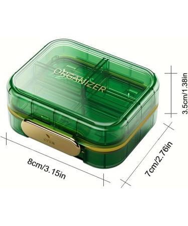 Portable Double Lock Pill Box - Travel & Business - 2pc Secure Pill Storage for a Week (Purple - Buy Online on GoSupps.com