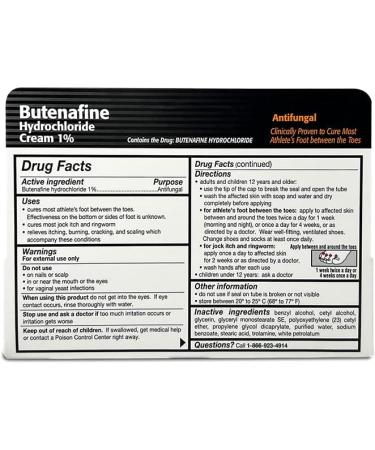 TARO Butenafine Hydrochloride AntiFungal Cream 1% - Fast Acting Relief for Fungal Infections - Buy Online on GoSupps.com