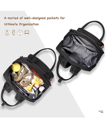Iniuniu Baby Diaper Backpack - Large Multifunctional Diaper Bag with Changing Pad & Pacifier Holder - Stylish & Practical for Moms & Dads - Black - Buy Online on GoSupps.com
