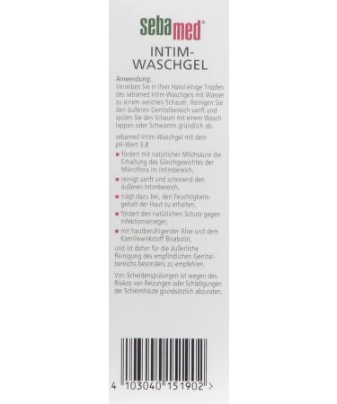Sebamed Intimate Wash Gel pH 3.8 (200ml Pack of 2) - Gentle & pH-Balanced Care for Women | Shop Internationally - Buy Online on GoSupps.com