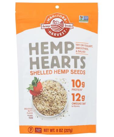 Manitoba Harvest Hemp Hearts Raw Shelled Hemp Seeds 8 Ounce - 6 Pack by Manitoba