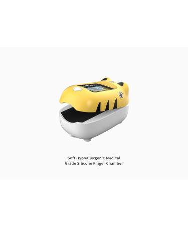 Child Pulse Oximeter - Blood Oxygen Saturation Monitor with Neck/Wrist Cord & Batteries Yellow | International Shipping Available - Buy Online on GoSupps.com