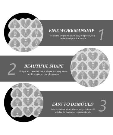 NUOBESTY 8 Pcs Alphabet Jewelry Molds Epoxy Letter Resin Molds Diy Crafts Accessory Alphabet Beads Manual - Buy Online on GoSupps.com