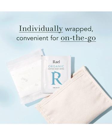 Rael Body Wipes - Unscented Organic Cotton Wipes for Women (10 Count x 4) | Vegan, Cruelty-Free - Buy Online on GoSupps.com
