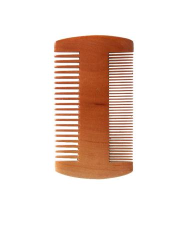 Wooden Beard Combs for Men Double Sided Fine & Coarse Teeth Moustache Comb Anti-Static Pocket Beard Comb for Beards & Mustaches