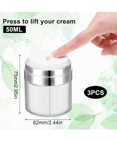 Opopark Airless Pump Dispenser 50ml - 3 Pack Refillable Cream Dispenser for Travel & Home Use | Best Airless Pump Containers - Buy Online on GoSupps.com