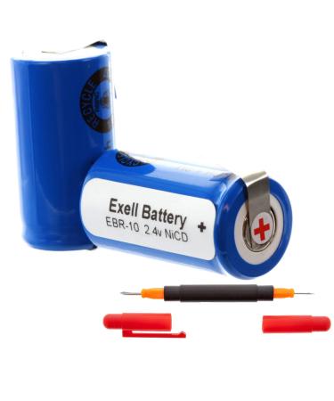 Exell 2.4V Razor Battery for Remington 5BF1 XLR 3000 ANIC0208 Sun Battery R10 Replaces RAZOR-10