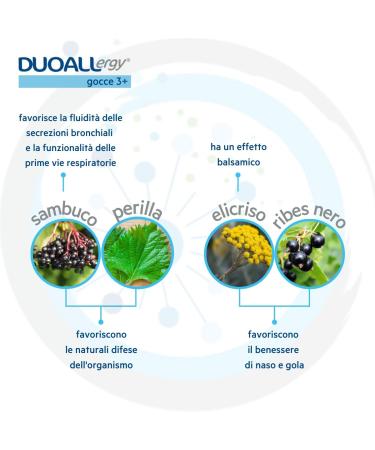  GPP SRL Biodemia DUOALLERGY GOCCE 3+ elderberry blackcurrant perilla helichrysum boswellia quercetin supports the prevention and treatment of allergies bottle 30 ml - Buy Online on GoSupps.com