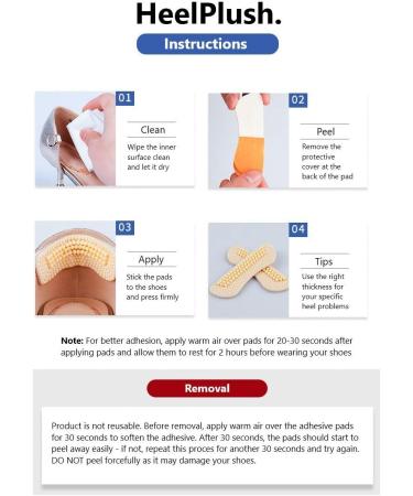 3 Pairs Silicone Heel Grips for Men/Women | Non-Slip Gel Liners for Loose Shoes | Adhesive Heel Inserts | Beige - Buy Online on GoSupps.com