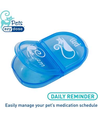 EZY DOSE Pets Daily AM/PM Pill Case - Medicine Planner & Vitamin Organizer for Cats | Travel-Friendly BPA Free Easy to Use - Buy Online on GoSupps.com