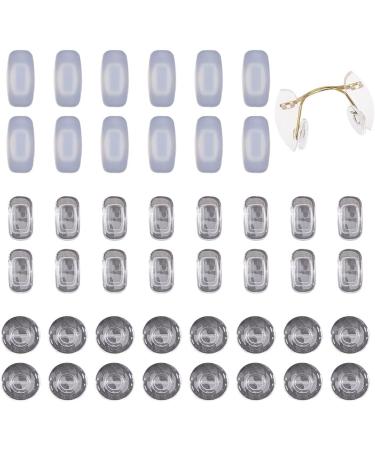 GorgeCraft 24 Pair Silicone-Glass Nose Pads | Soft Non-Slip Replacement Cushion Set for Sports Glasses - Oval & Round Styles - Buy Online on GoSupps.com