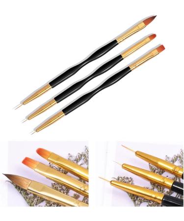 Nail Art Tip Round Flat Painting Drawing Carving Dotting Pen Liner Acrylic Gel UV Polish Manicure Tools - Buy Online on GoSupps.com