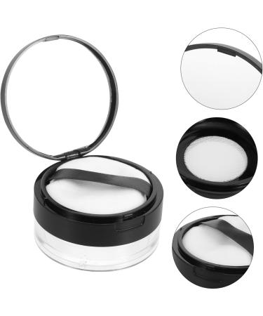 WOONEKY 2pcs Elastic Mesh Loose Powder Box Portable Powder Case Makeup Powder Case Mirror Brackets Abs Black - Buy Online on GoSupps.com