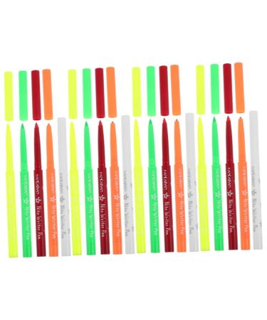 NOLITOY 20 Pcs Halloween Paint Pen Glow Eyeliner Pencil Fluorescence Liner Fluorescence Eyeliner Plastic 12.00X0.80X0.80CMx4pcs Assorted Colorx4pcs