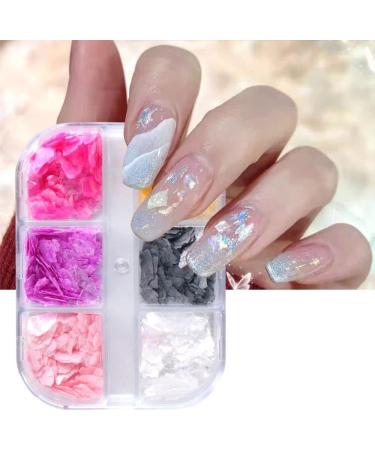 Nail Art Decoration Shimmer Texture Nails Slices Abalone Shell Nail Flakes Irregular 3D Glitter(YM-31) - Buy Online on GoSupps.com