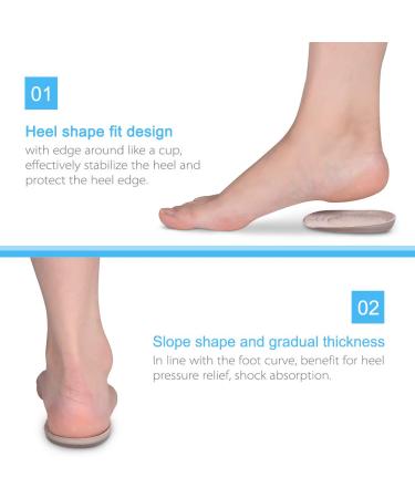 Height Increase Insoles - Gel Heel Pads for Shoes | Cushion Foot Protector | 2 Pairs - Large Size Foot Care Tool - Buy Online on GoSupps.com