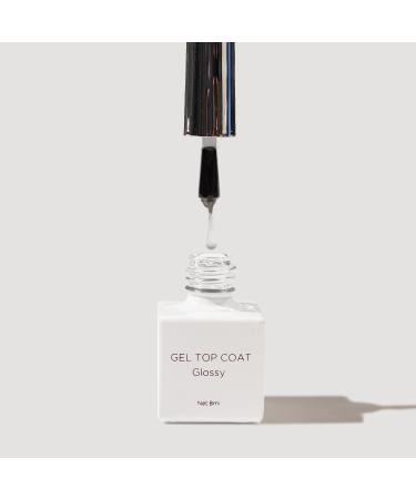 DANNI & TONI Glossy Top Coat for Nail Polish Gel Nail Wraps UV LED Soak Off Long Lasting Top Coat Gel Nail Polish