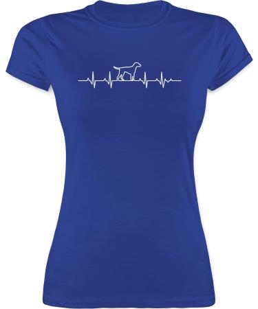 Shirtracer - Shirt Women - Gift for Dog Owners - Heartbeat Dog 04 Royal Blue XXL