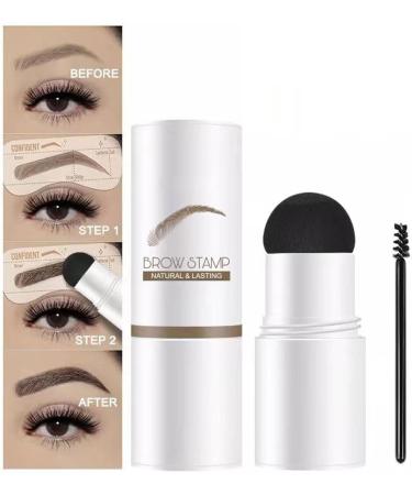 Stamp Eyebrow Powder 10 Reusable Stencils Waterproof Eyebrows (Brown) - Buy Online on GoSupps.com